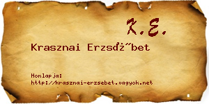 Krasznai Erzsébet névjegykártya